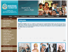 Tablet Screenshot of kaushalfoundation.com